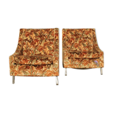Paire de fauteuils clubs vintage