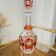 Carafe en cristal orange Val Saint-Lambert - Années 50