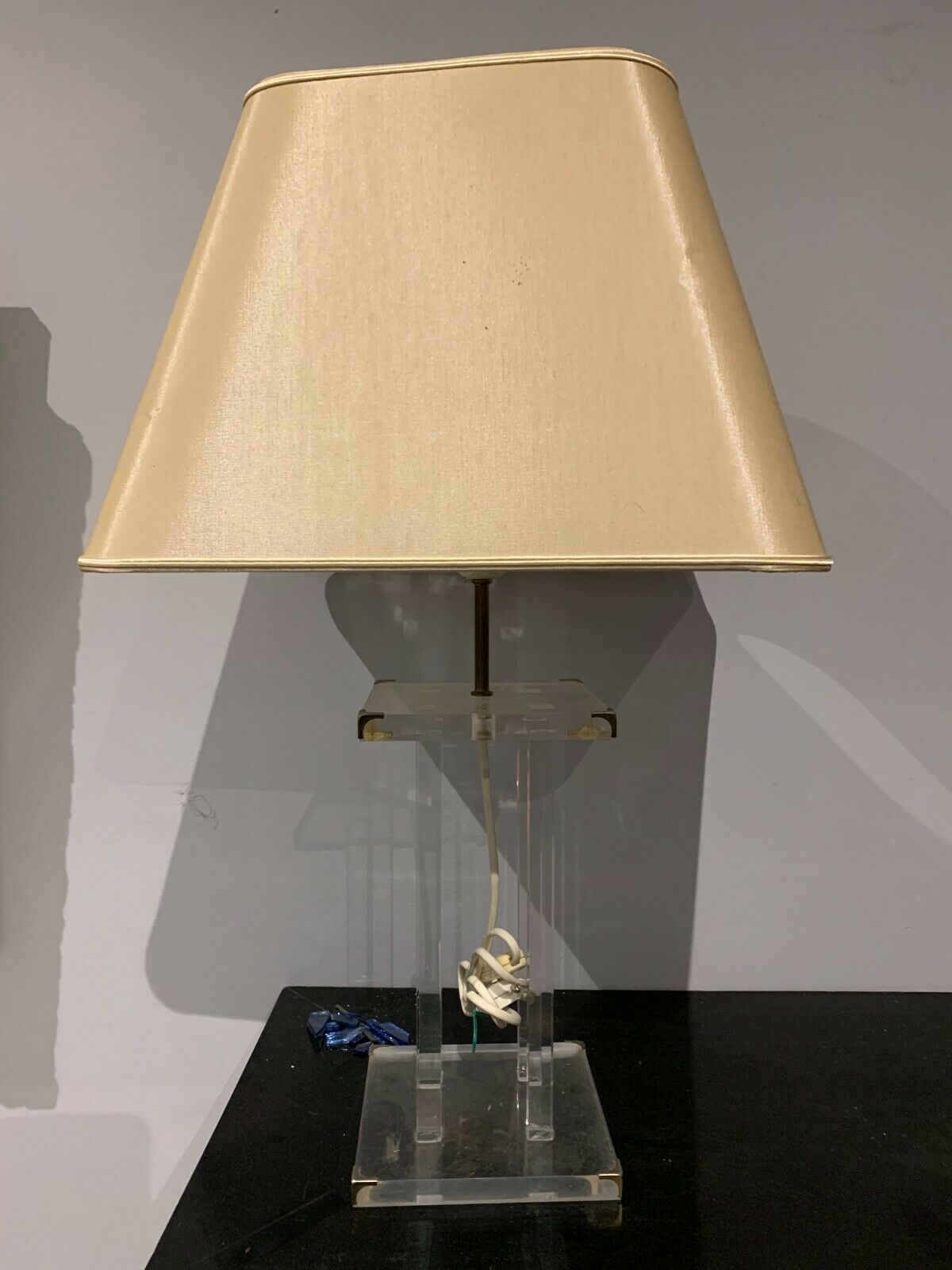 Pair of Plexiglas 20th century lamps