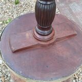Table de chevet, table d'appoint ancienne style Louis XVI en bois et plateau en marbre