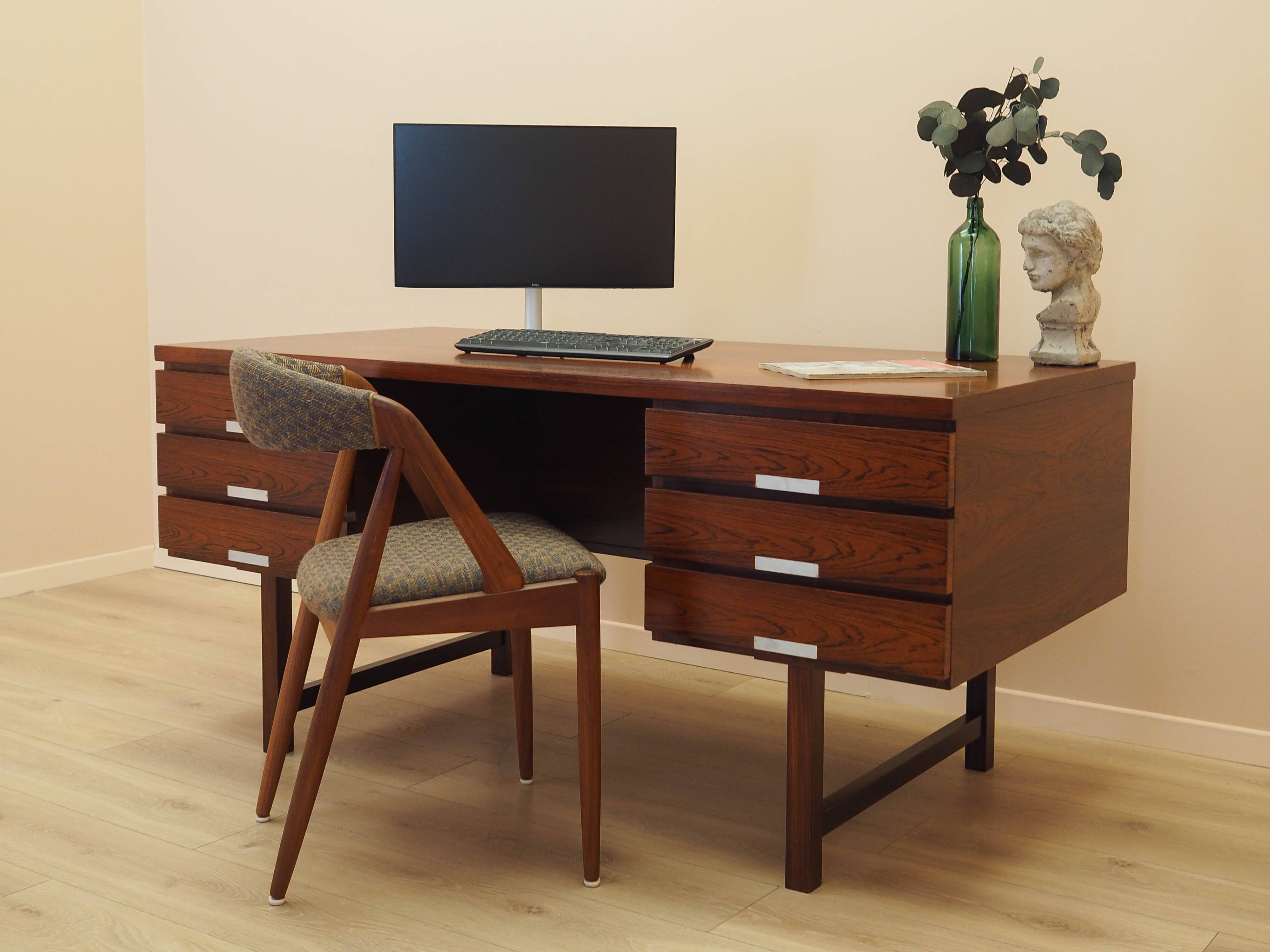 Rosewood desk, Danish design, 1970s, manufacturer: Eigil Petersens Møbelfab