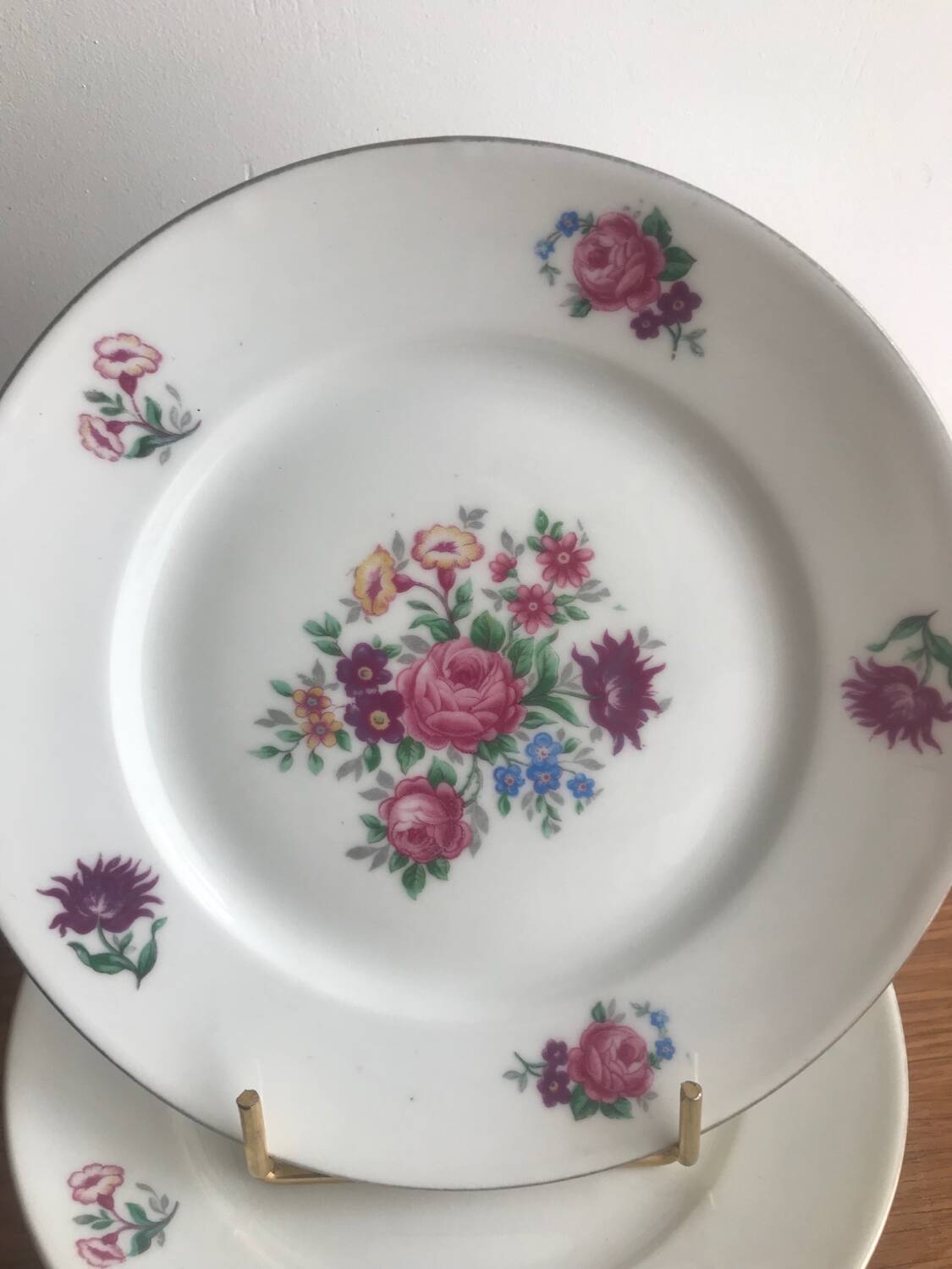 8 Limoges Porcelain Dessert Plates Signed PCL Fleurs 🌺 France