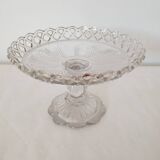 Old cup in molded glass colorless decorative table mignardises