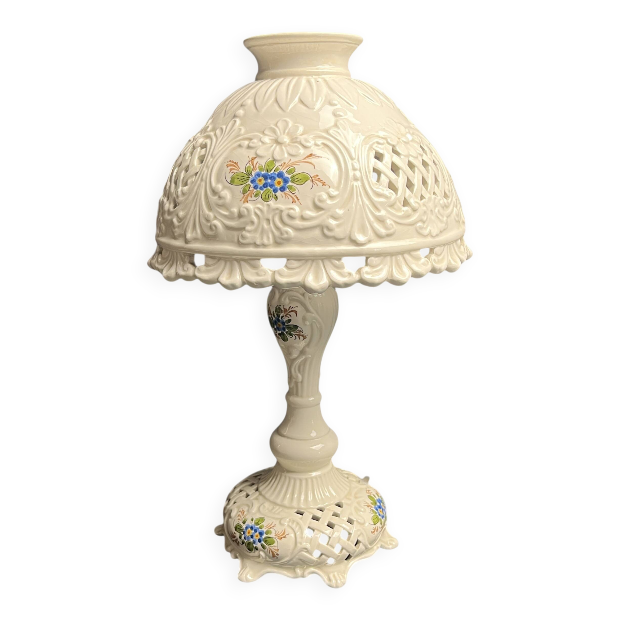 Bassano Italy 20th century earthenware table lamp