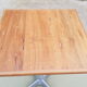 Foldable bistro table with teak top and aluminum base