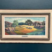 Original Swedish Oil on Panel – "Landscape" by Gunnar Munther – Signed – Vintage and Framed – 64 × 38 cm (25.2" × 15")