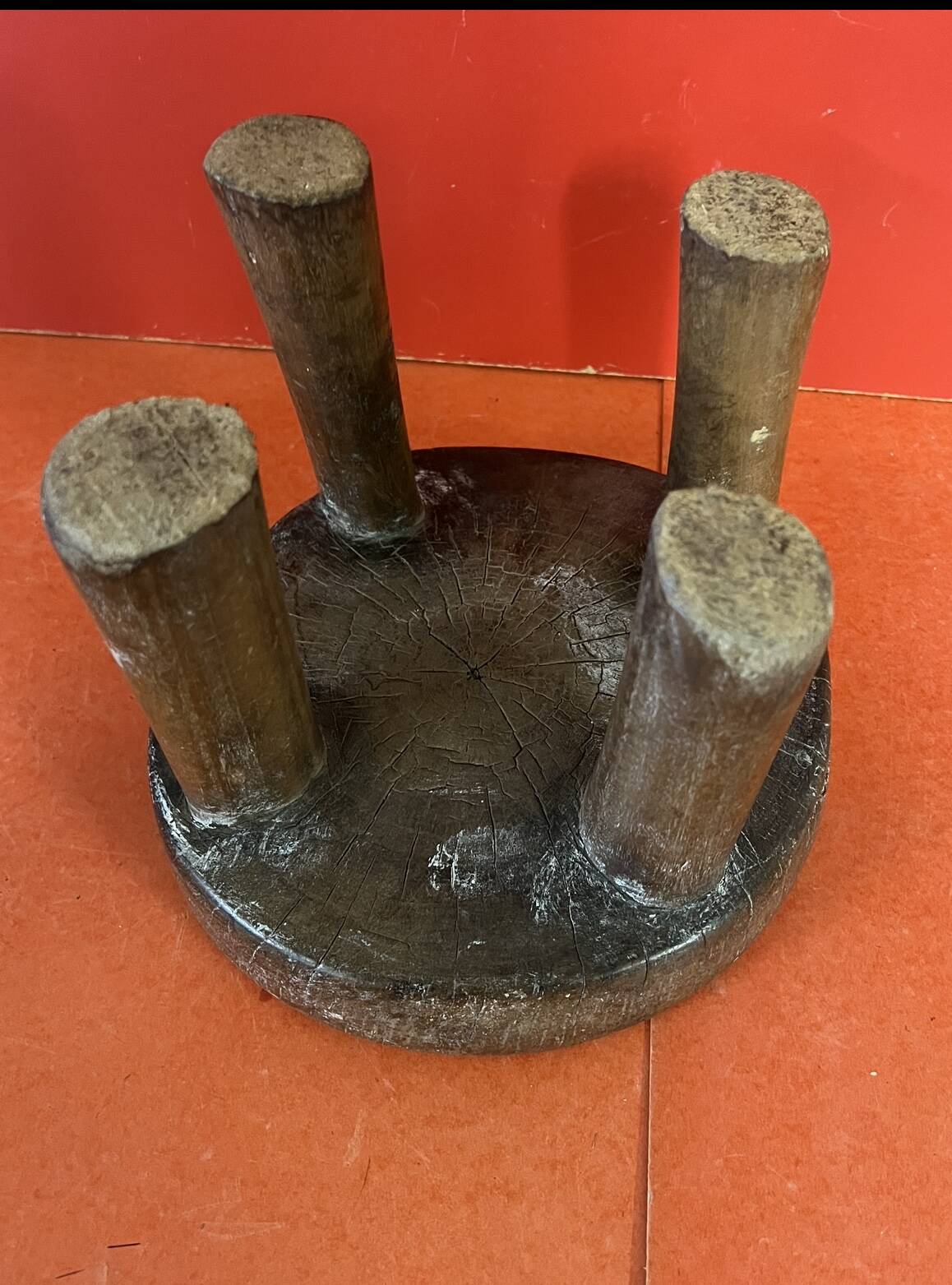 Old African wooden stool
