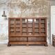 Solid wood display cabinet.