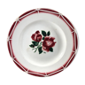 Round dish digoin sarreguemines red flower model cibon 32cm
