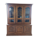 Showcase library with two sections in solid oak.