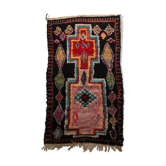 Moroccan Berber carpet Boucherouite 2.1x1.1m