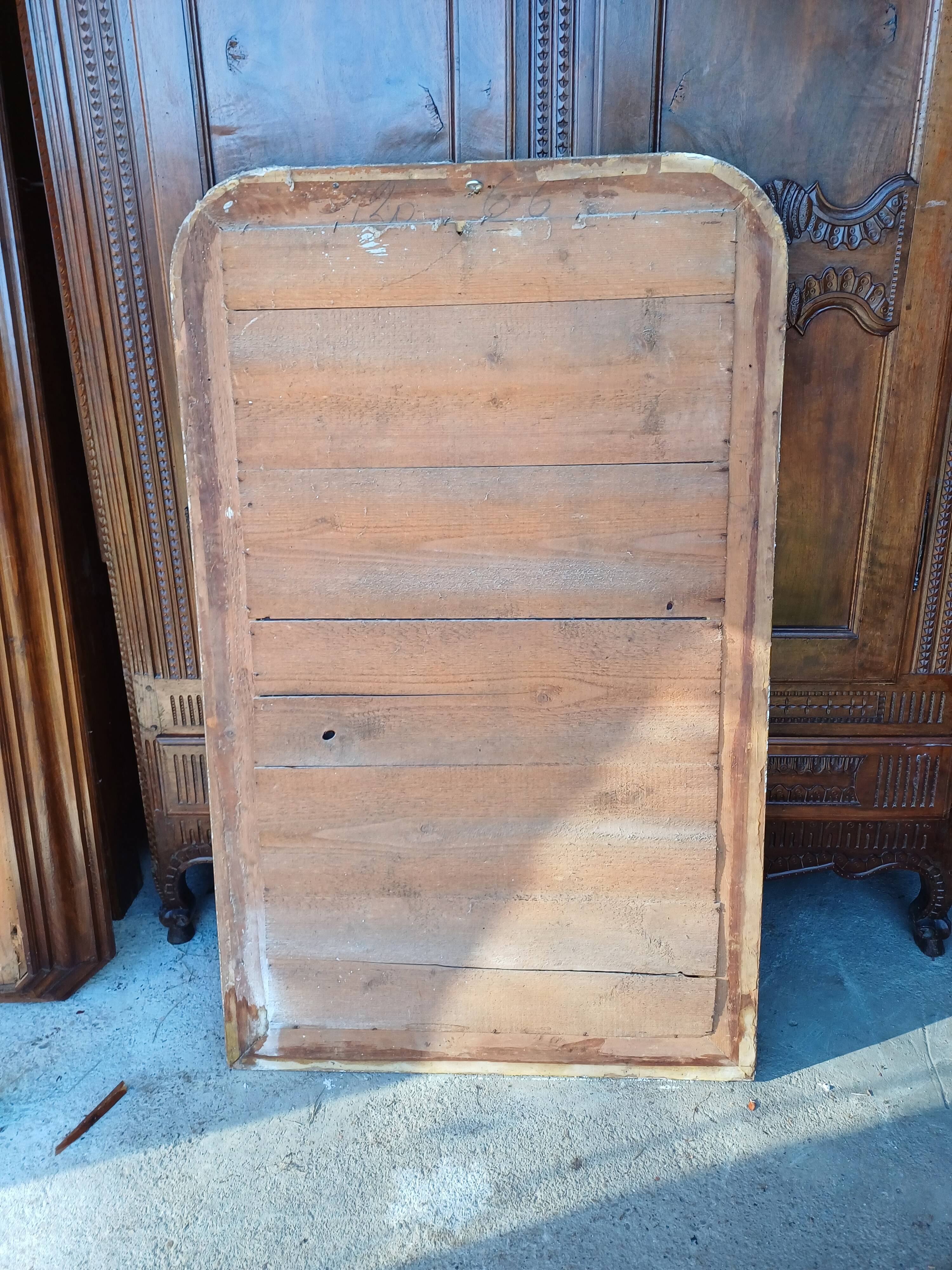 Napoleon III mirror in wood and gilded stucco