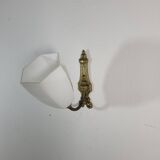 Vintage wall lamp in brass and art deco glass