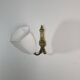 Vintage wall lamp in brass and art deco glass