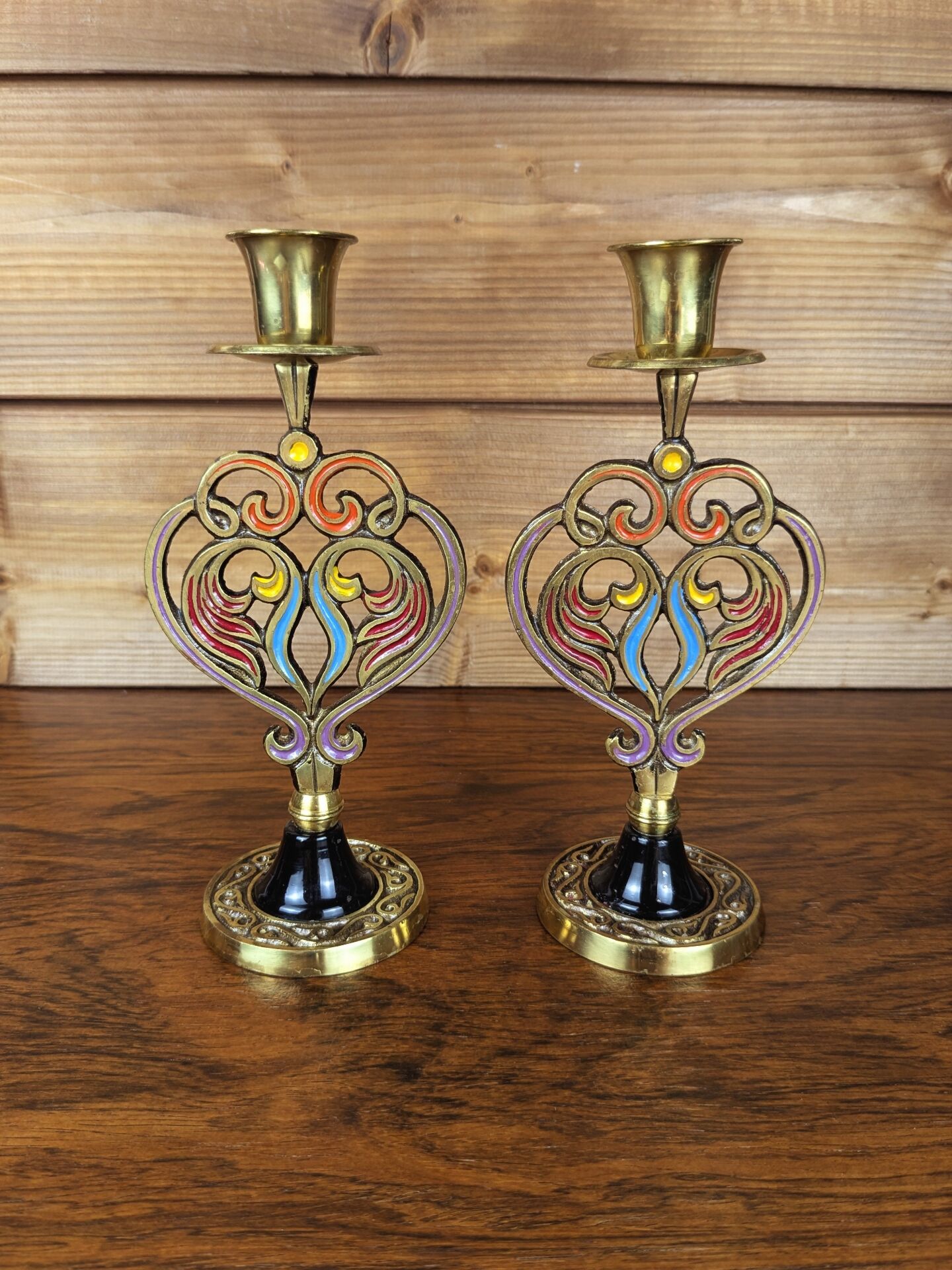 Bougeoirs mid century Abada M 514 laiton Made in Israël