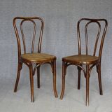 4 Thonet Mundus N°A 48 caned bistro chairs 1930