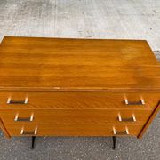 Scandinavian chest of drawers with 3 drawers in oak from the 50s