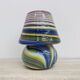 Mid-century swirl glass mushroom table lamp signed, 1970s