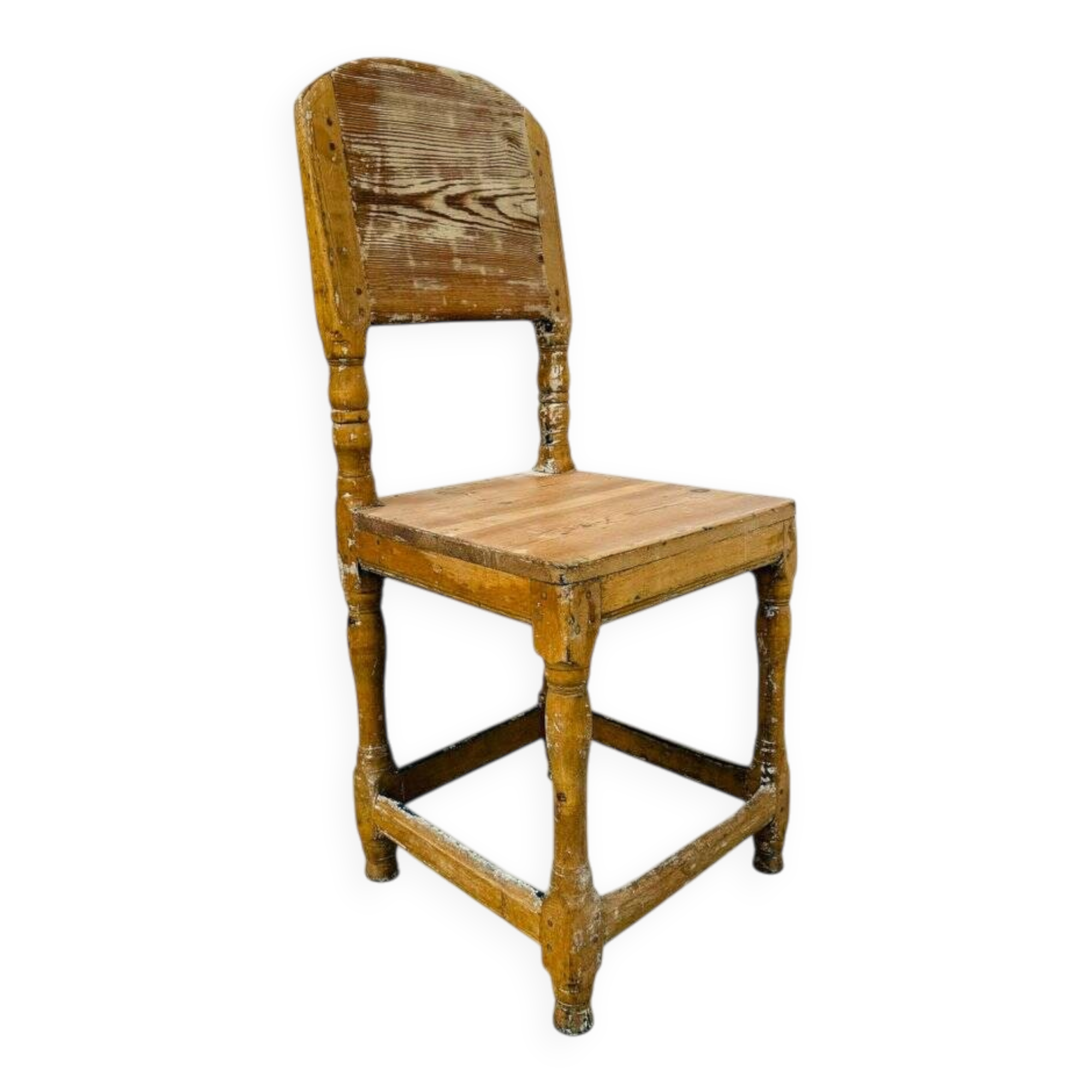 Chaise ancienne suédoise de style gustavien en pin du XVIIIe siècle