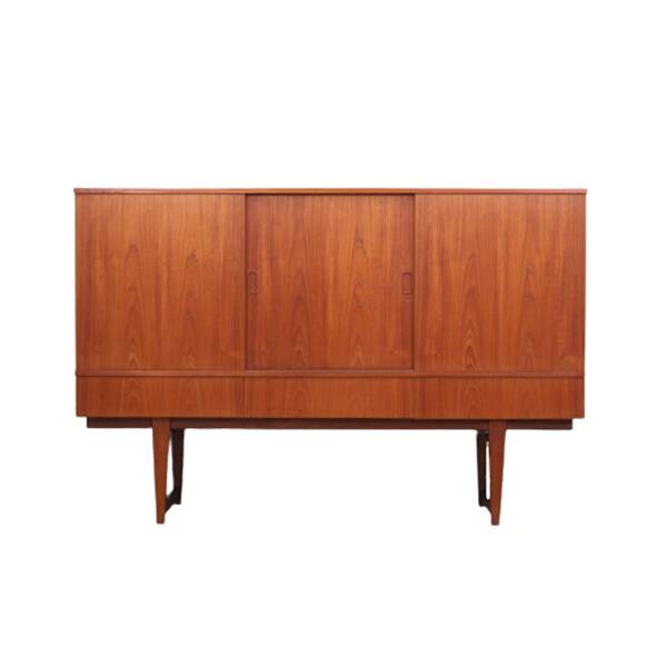 Teak highboard, Danish design, 1960s, production: Denmark