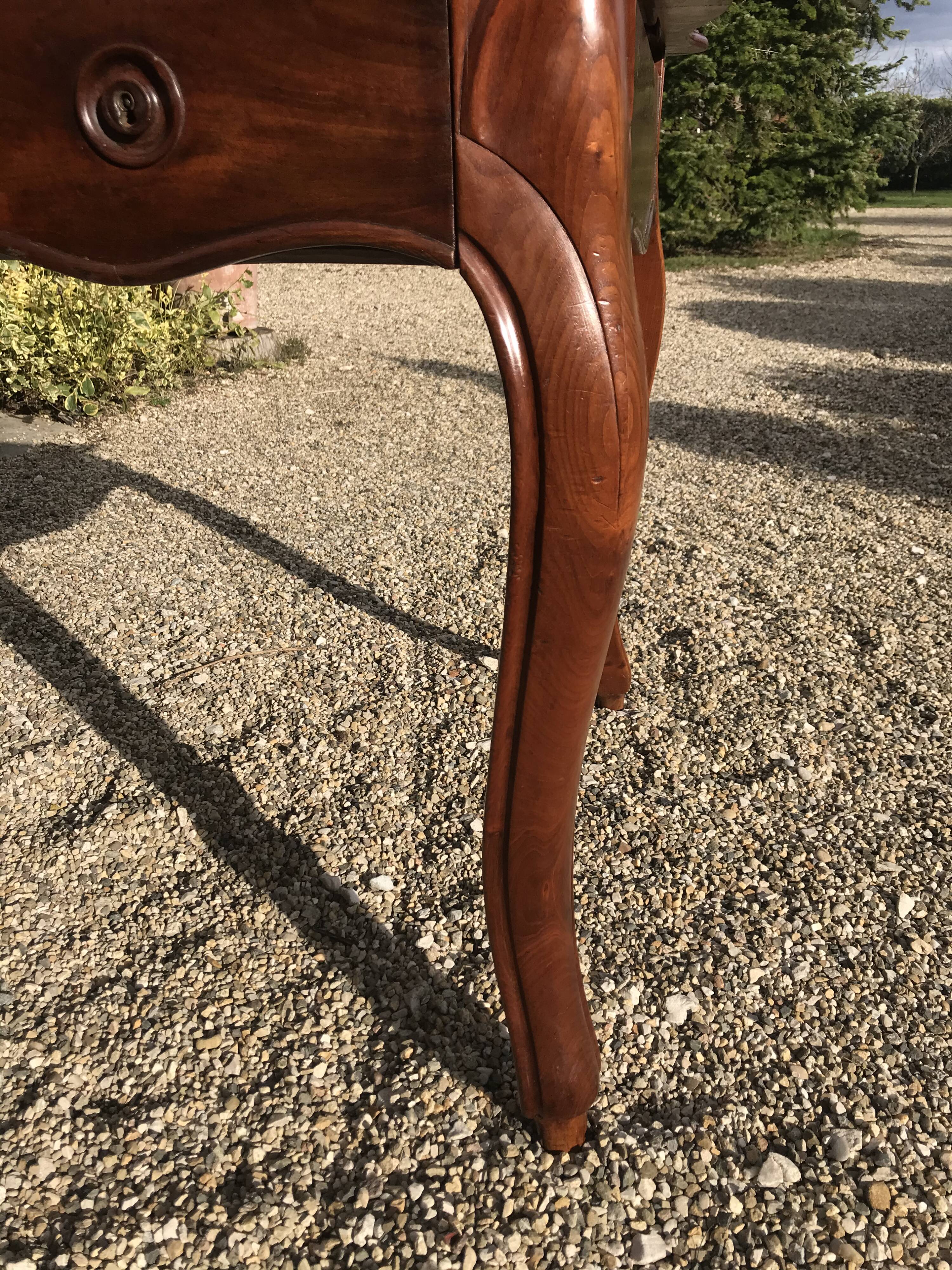 Louis XV-style mahogany desk
