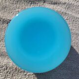 Vase balustre en opaline bleue