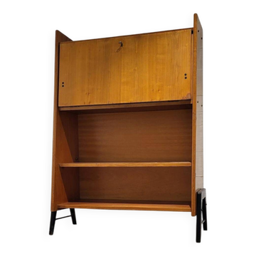 Vintage secretaire with bookcase, 1950s