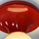 Castiglioni red metal "Light Ball" wall or ceiling lamp for Flos, Italy 1970s