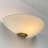 Postmodern vintage glass wall light by Metalarte, 1980s.