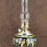 Ceramic kerosene lamp from Gien 19th