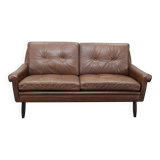 Mid-century Danish two-seat leather sofa by Svend Skipper, 1960s
