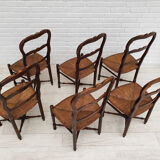 6 pcs, Original Danish country style chairs, 50s