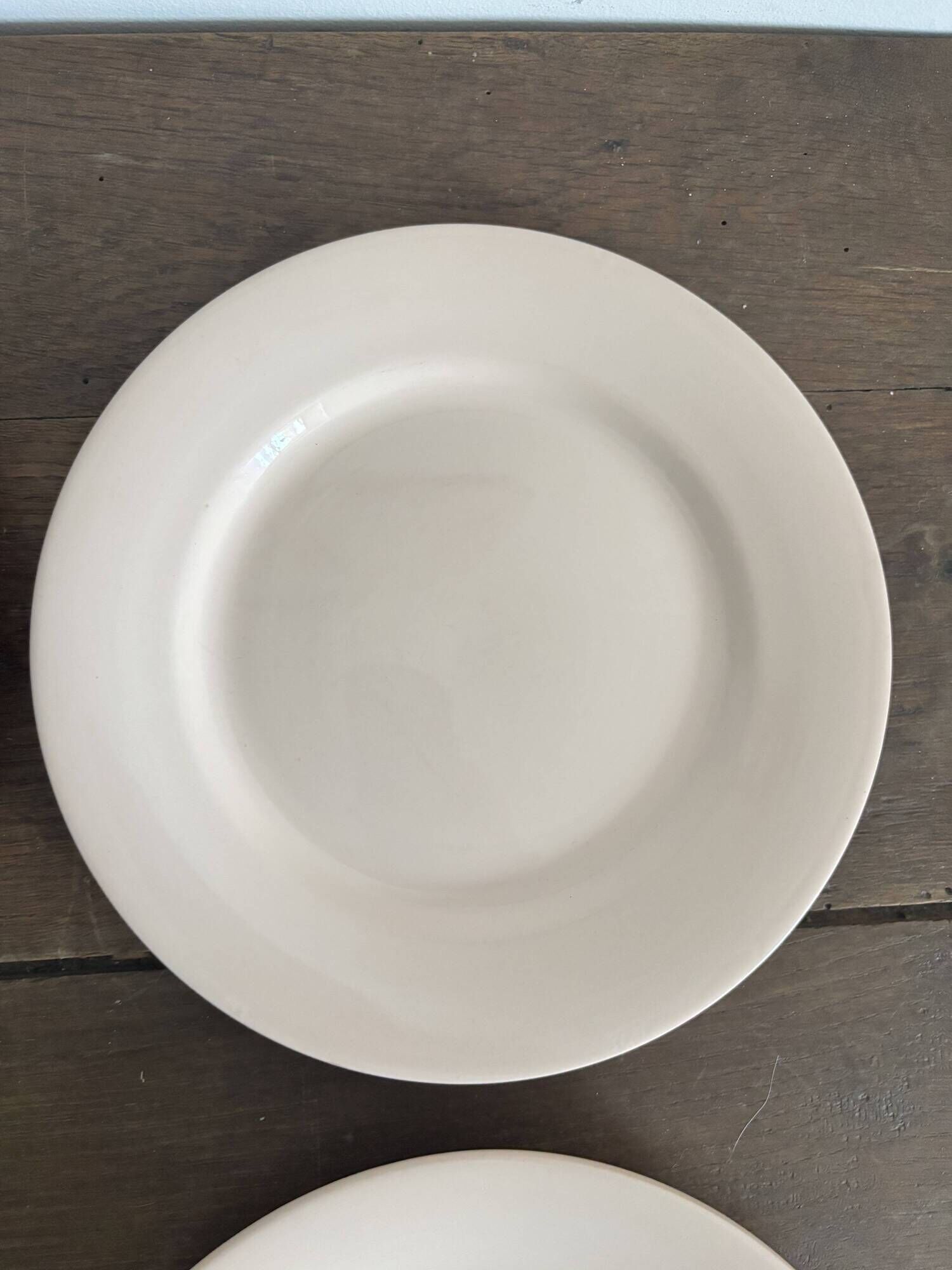 Set of 12 vintage plates Digoin Sarreguemines – Powder pink