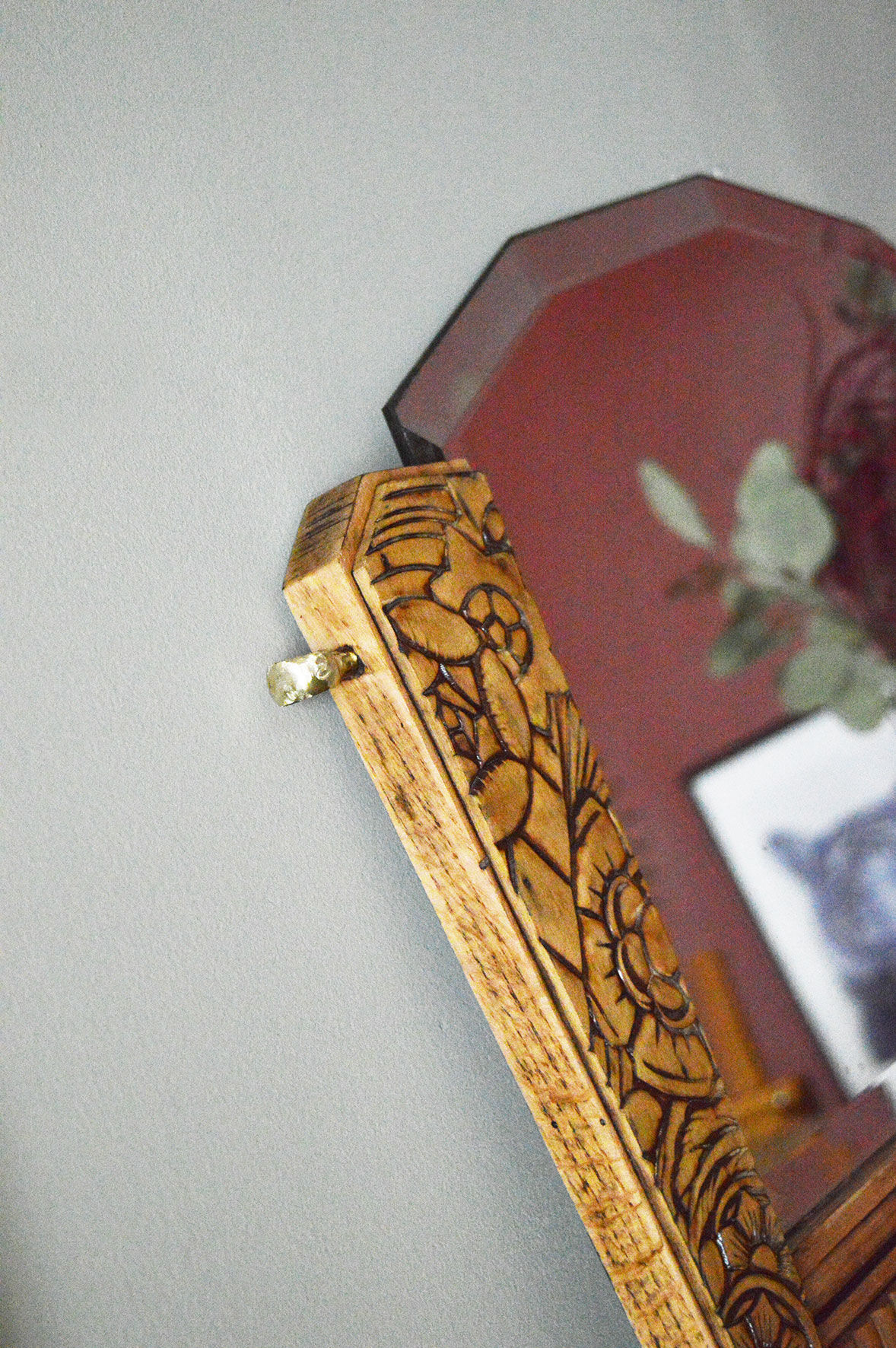 Wood Art Deco mirror