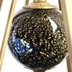 Lampe tripode italienne vintage Gallo en verre à inclusions dorées