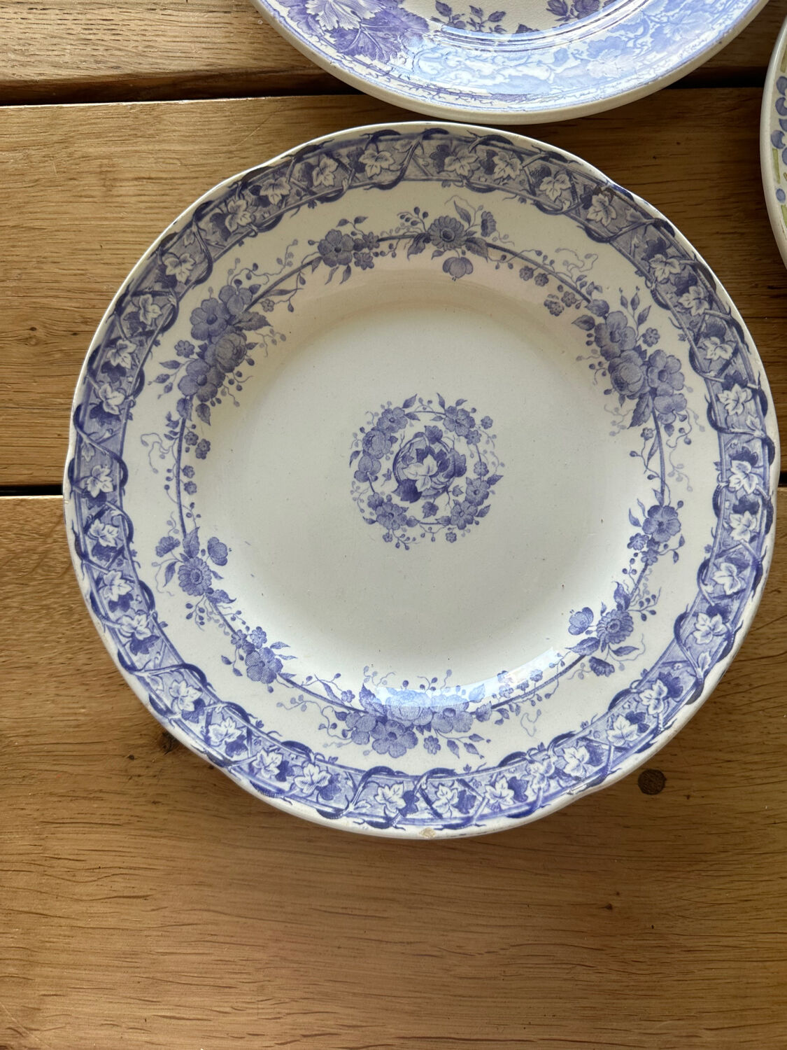 6 mismatched plates