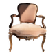 Antique Louis XV style armchair - powder pink fabric
