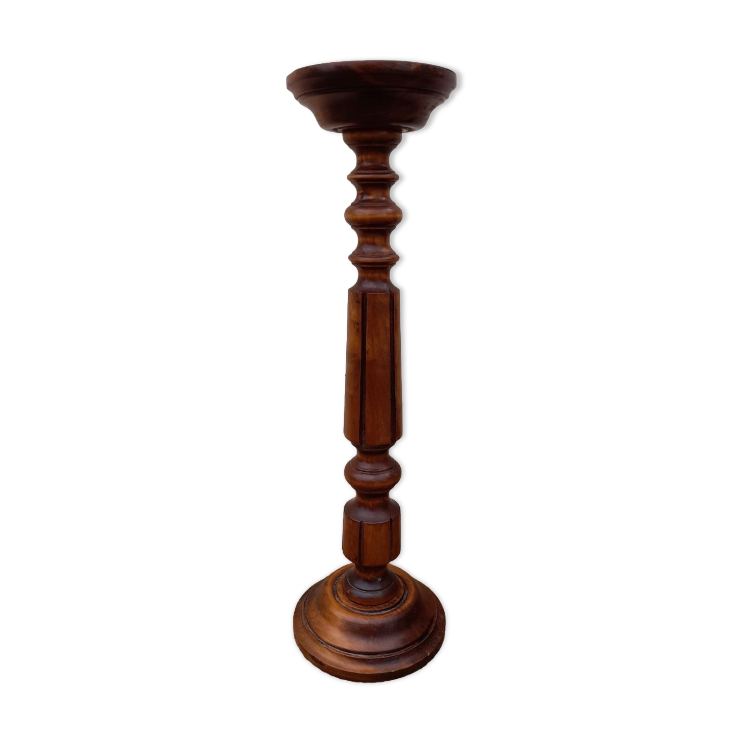 High fifth wheel / column in solid cherry, rustic chic