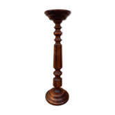 Sellette haute/colonne en merisier massif, rustique chic