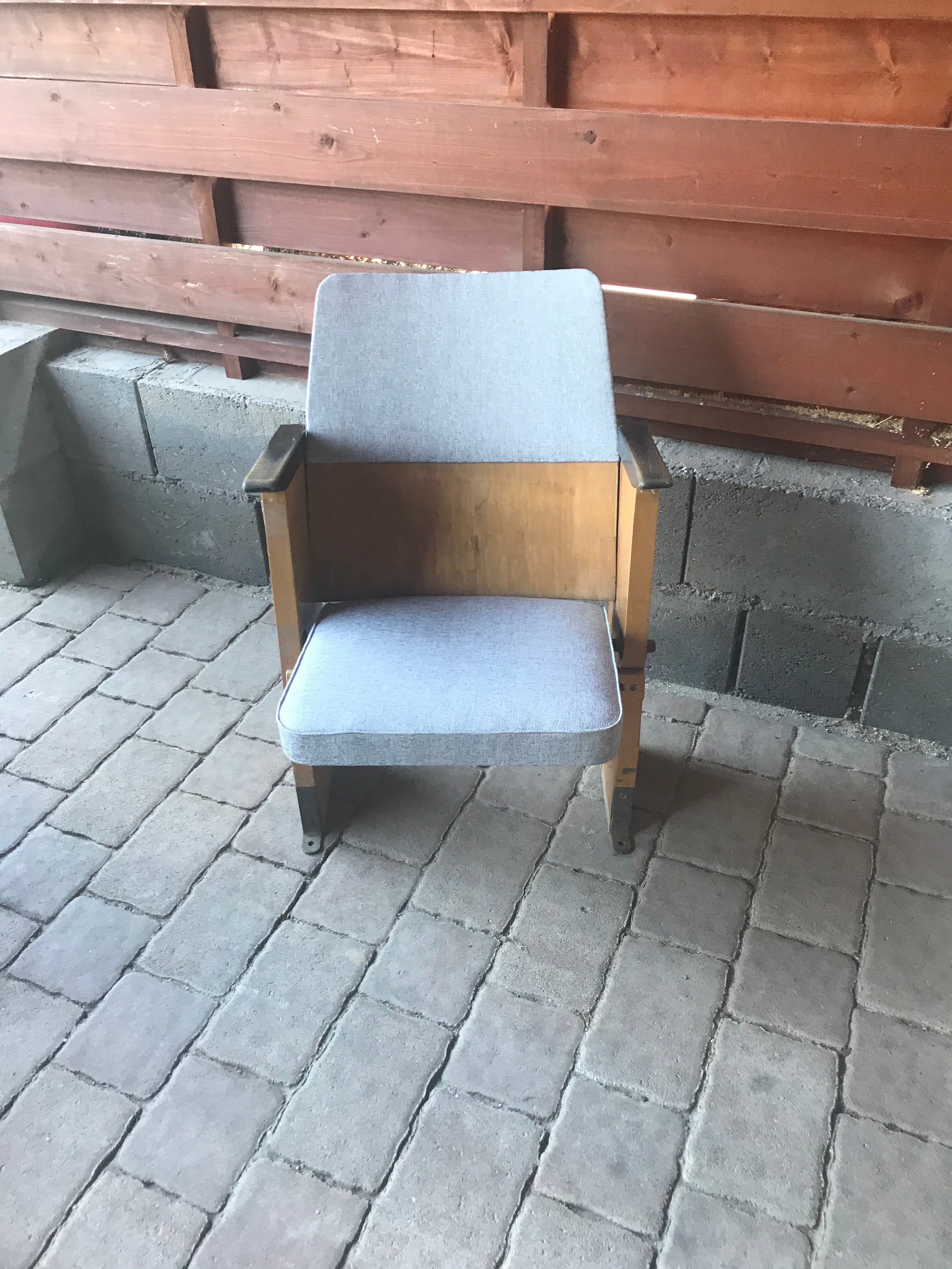 Mid-century hungarian 1-seater cinema bench from Szék és Faárúgyár, 1950s