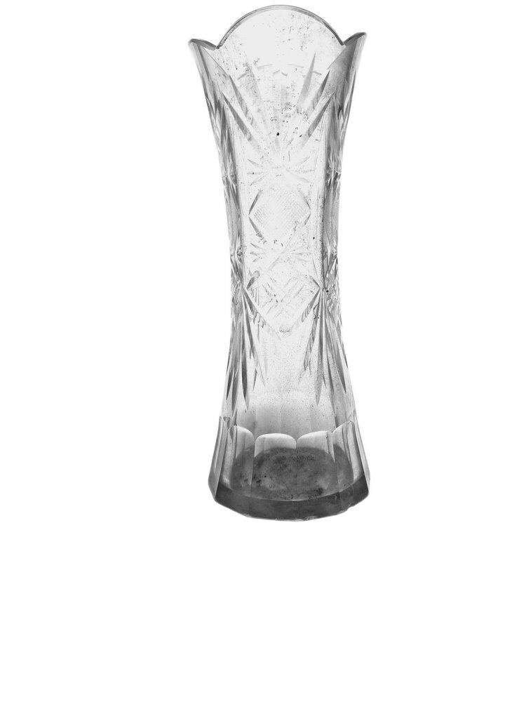 Vintage Polish crystal vase, 1930s