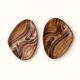 Set of ceramic bowls resembling wood