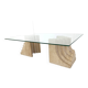 Table basse vintage en travertin Italie, 1970