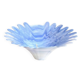 Murano glass cup opaline blue white width 26 cm 60s
