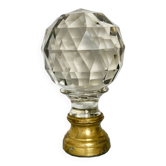 19th century crystal and bronze staircase ball