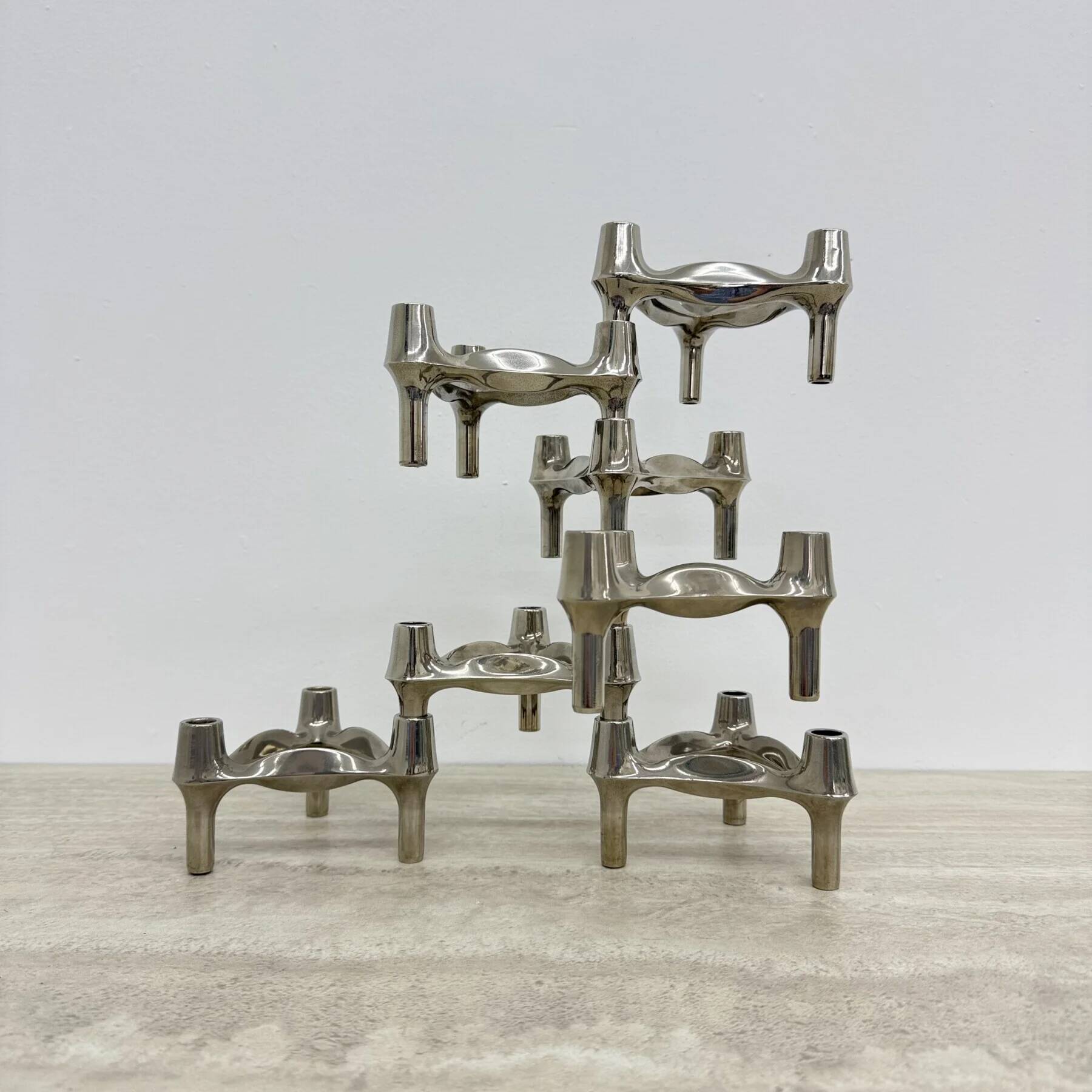 Grand candélabre XL par Fritz Nagel et Ceasar Stoffi, fabriqué par BMF, années 1960.