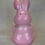 Lampe à poser lapin rose vintage