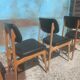 Chaise vintage skaï noir