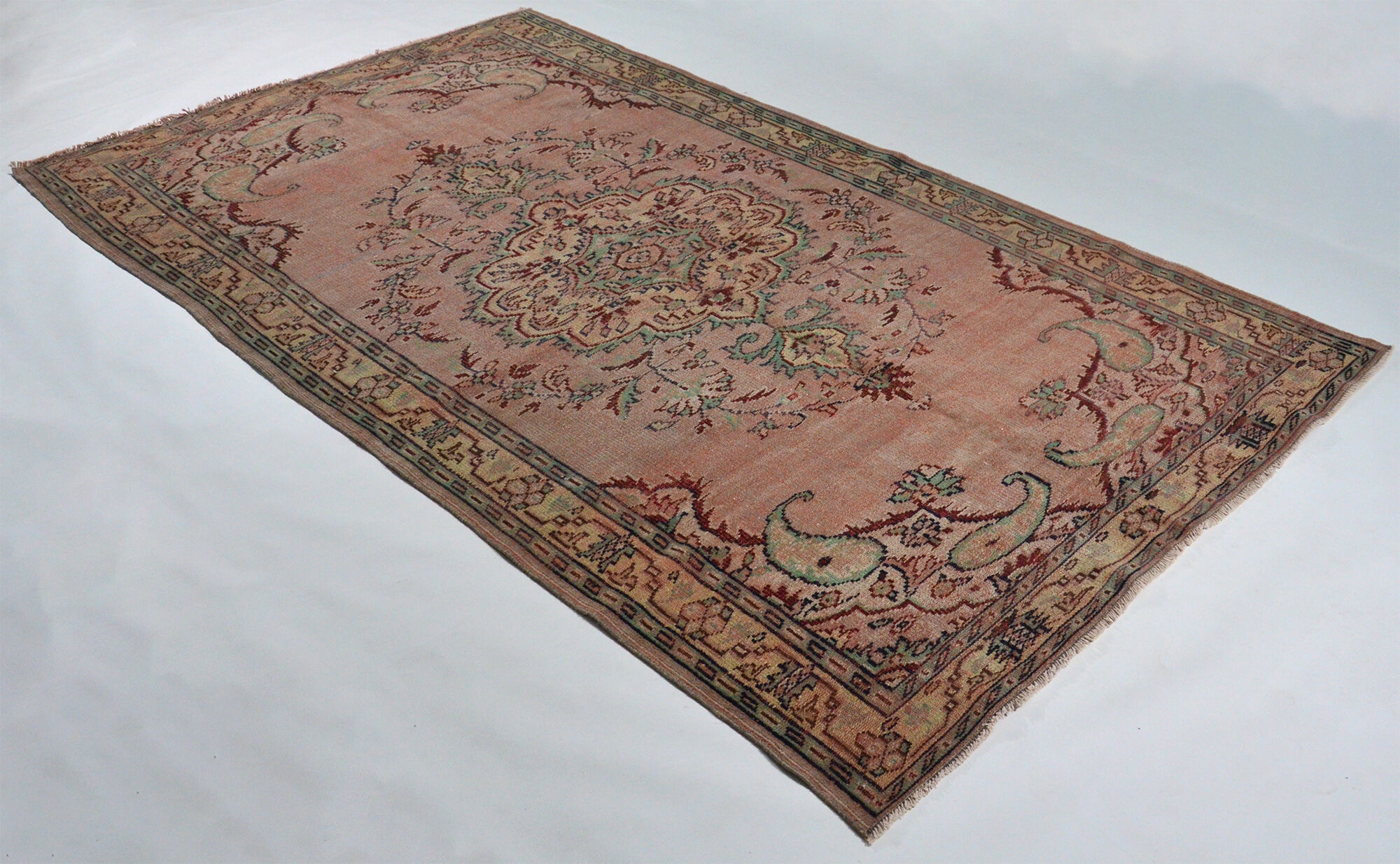Anatolian handmade vintage rug 297 cm x 184 cm