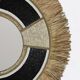 Miroir noir en raphia & plume